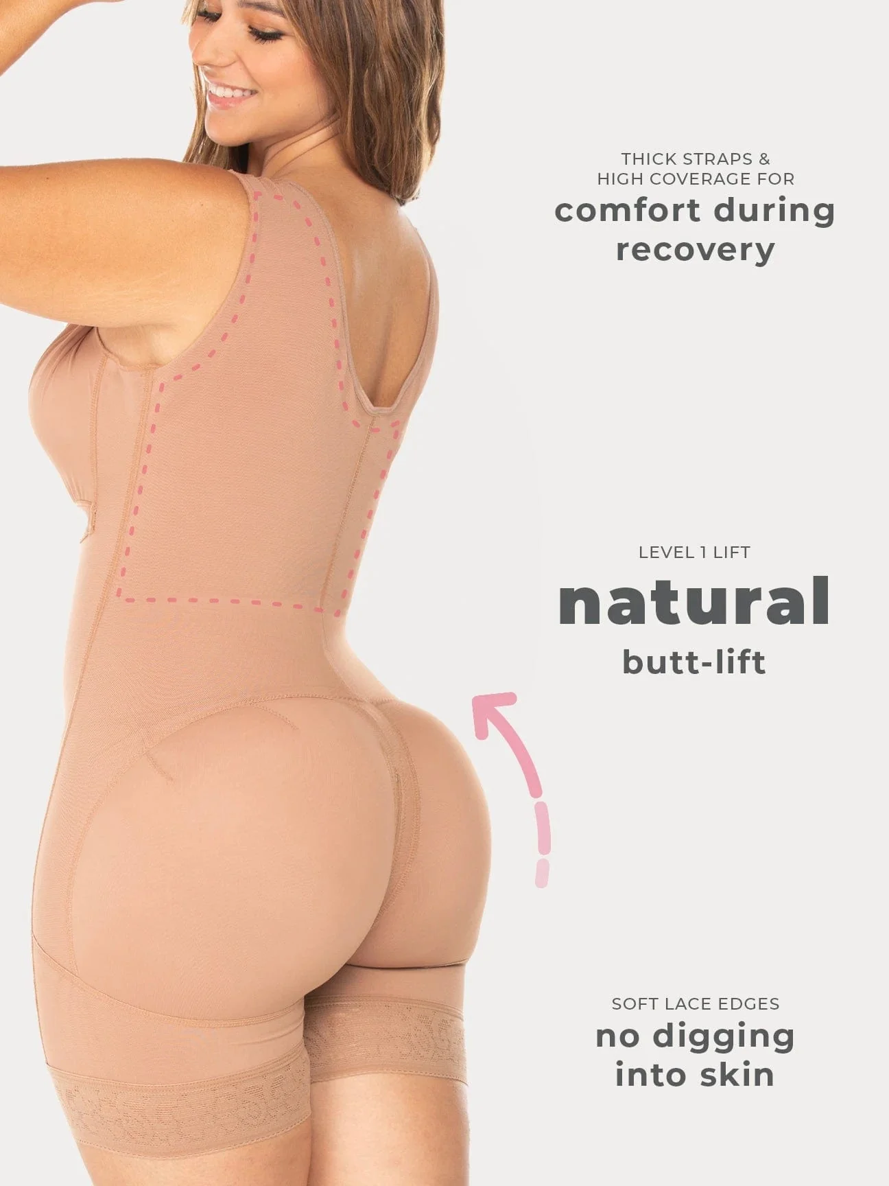 Sculpting Faja with Hooks & Built-In Bra NS086 - Image 3