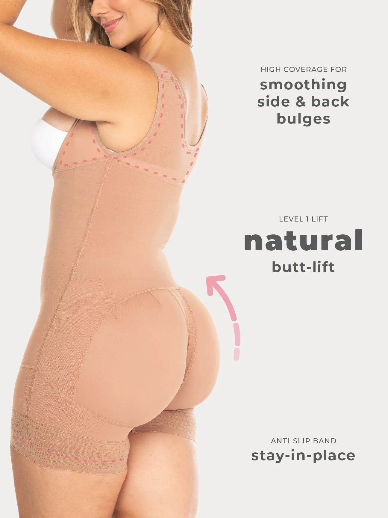 Sculpting Faja with Hooks & Thick Straps NS049 - Image 3